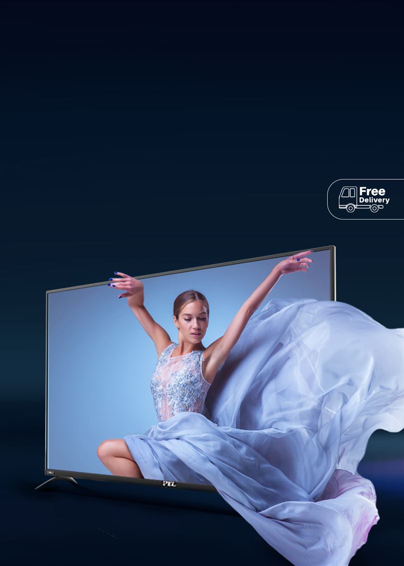 led tv with women showing in screen